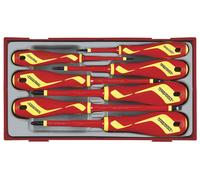Set tournevis mixte 1000V TT1 tray Plat- PH- pz 7 pièces Teng Tools TTV907N