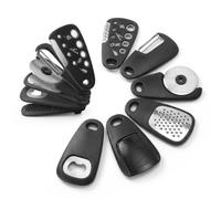 Set Ustensiles Cuisine 8 en 1, Éplucheur, Râpe, Presse Ail, Coupe Pizza (Noir)