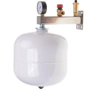 Set vase d'expansion à membrane & groupe de sécurité inox chauffage & eau potable (taille 5L)