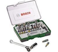 Set vissage mixte Bosch - Kit 27 pièces, Assortiment d'Embouts de Vissage avec Cliquet