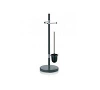 Set WC Dérouleur Papier WC avec Brosse Gris Anthracite