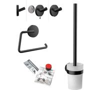 Set WC rond emco avec porte-papier, set de brosses et set dadhésifs, 439813300