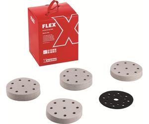 Set2 Abrasifs Mousfelx D125 St-set:2xpsored-rd+25xp60+25xp80+25xp120 +25xp150 - Flex