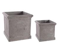 Set2 P.Vase Cement Qu Grey