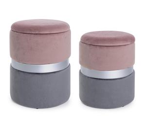 Set2 Pouf Cont.Polina Rose-Gris