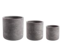 Set3 P.Vase Cement Cil Grey