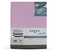 SETEX 1210 180200 407 320 SE0 Drap Housse en Flanelle, 100% Coton, Lilas, 180 x 200 cm