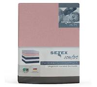 SETEX 1210180200407109 Drap Housse en Flanelle, 100% Coton, Rose Vieilli, 180 x 200 cm