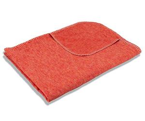 SETEX Couverture Douillette 85% coton/15% Polyester pour décoration de Chambre, décoration de Chambre à Coucher et Plus Encore 200 x 150 cm Orange uni