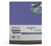 Setex - Drap de lit en Flanelle Fine avec élastique et Doux - Drap-Housse en Flanelle 100% Coton avec élastique sur Tout Le pourtour - Parure de lit Toute l'année - Drap Housse 180 x 200 cm Very Peri
