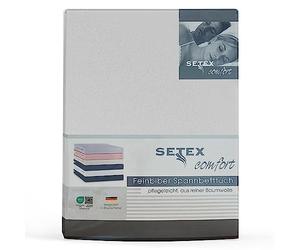Setex - Drap de lit en Flanelle Fine avec élastique et Doux - Drap-Housse en Flanelle 100% Coton avec élastique sur Tout Le pourtour - Parure de lit Toute l'année - Drap Housse 160 x 200 cm, Blanc