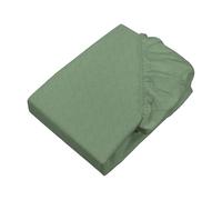 SETEX Drap-Housse en Flanelle mélangée, 100 x 200 cm, env. 90% Coton, env. 10% Polyester, Sauge