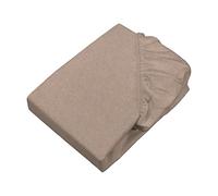SETEX Drap-Housse en Flanelle mélangée, 90 x 200 cm, env. 90% Coton/env. 10% Polyester, Beige