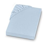 SETEX GOTS Spannbettlaken, Bleu Clair, 90 x 200