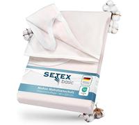 SETEX Protège-Matelas en Molleton 140 x 220 cm Naturel - Surmatelas pour Matelas de 15-22 cm de Hauteur - Protège-Matelas avec élastiques d'angle - Standard 100 par Oeko-TEX