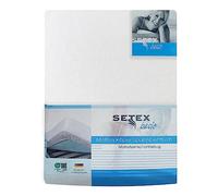 SETEX Sergé Protège-matelas molletonné, drap-housse, 160 x 200 cm, 100% Coton, Basic, Blanc, 1308 160200 404 002