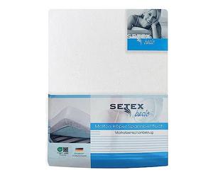 SETEX Sergé Protège-matelas molletonné, drap-housse, 90 x 200 cm, 100% Coton, Basic, Blanc, 1308 090200 404 002