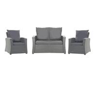 Setgarden® Set de coussins de jardin en rotin 4-5 places - pour canapé, chaise à bascule et salon, confortables pour intérieur et extérieur, polyester - imperméable (anthracite, 110 x 60 x 50 / 2 x 50