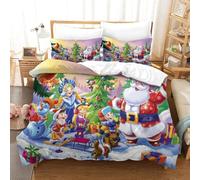 Sets De Housses De Couettes D Santa Claus Imprim¿¿ Ensemble De Literie Housses De Couettes Avec Et Taie D'oreiller Double£¿Xcm£©