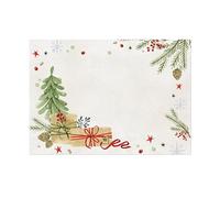 Sets de Table Noël, Lot de 50: Set de Table Papier décoratif, Dessous Assiette Festif, napperon Repas pour Restaurant & Maison, Tapis Hiver, Dessous Plateau, 42 x 30 cm