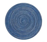 Sets de table tressés résistants à la chaleur de 30 cm pour table de salle | Mélange de fils de coton, infroissables, lavables en machine, lot de 6, 30 cm de diamètre