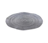 Sets de table tressés résistants à la chaleur de 30 cm pour table de salle | Mélange de fils de coton, infroissables, lavables en machine, lot de 6, 30 cm de diamètre