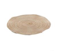 Sets de table tressés résistants à la chaleur de 30 cm pour table de salle | Mélange de fils de coton, infroissables, lavables en machine, lot de 6, 30 cm de diamètre