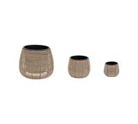 Atmosphera – Lot de 3 cache-pots Cam d20/29/45 cm Beige
