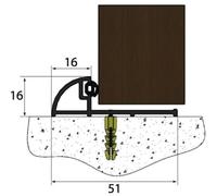 Seuil aluminium pour porte d'entrée + joint prémonté - 4 m BILCOCQ