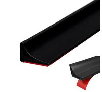 Seuil de Douche en Silicone 2M - Bande Étanche Pliable pour Parois de Douche sans Cadre, Joint de Plancher Résistant aux Éclaboussures, Impermeable pour Séparation des Zones Humides et Sèches (Noir)
