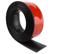 Seuil de porte adhesif PVC profil de transition barre de seuil de porte bande de transition de sol bande de recouvrement pour planchers stratifié (2m×5cm, noir)