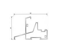 Seuil pour bois à joint sur ouvrant - 58 x 88 mm - PB58JO2