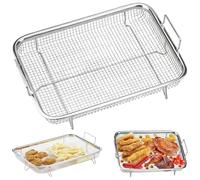 Seutmrou Panier Grill Acier Inoxydable, Panier de Cuisson multifonction, Panier Légumes Acier Inoxydable, Panier à barbecue en filet, Panier Barbecue,pour Griller, Charger des Fruits et Légumes