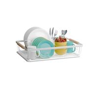 SEVANTE Égouttoir à Vaisselle en Acier Blanc 43 x 31,5 x 11,3 cm | Égouttoir à vaisselle Cuisine, Support à vaisselle, Égouttoir moderne, Dish Drainerr