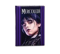 Seven Agenda 12 mois - Mercredi ADDAMS, couverture rigide, violet, produit officiel, idée cadeau, pour enfants et adolescents, école et loisirs