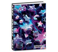 Seven Agenda scolaire de poche daté 12 mois, 11,5 x 15,9 cm, 352 pages, couverture noire avec sérigraphies irisées, étoiles et autocollants inclus, agenda scolaire pour filles et filles