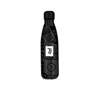 Seven Bidon Juventus, noir, 500 ml, acier inoxydable, sans BPA, hermétique, étanche à l'eau, résistant aux fuites, chaud 12h/froid 24h, école, sport, voyage, pour garçons, idée cadeau fan