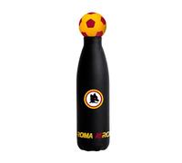 Seven Bouteille isotherme AS ROMA, acier inoxydable, 500 ml, couvercle en silicone, maintien de la température : chaud 12 h/froid 24 h, enfant, garçon, adulte, football, produit officiel, idée
