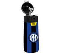 SEVEN Gourde F.C. Inter Football Noir Bleu, Bouteille Thermique en Acier Inoxydable Intérieur Extérieur, Maintien Température jusqu'à 24 h, Gourde École Enfant - Bouteille Thermique