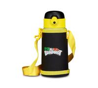 Seven Gourde Kid Italian Brainrot, vert, 460 ml, acier inoxydable, sans BPA, hermétique, chaud 12h/froid 24h, étanche aux fuites, bandoulière incluse, école, sport, voyage, enfants, idée cadeau