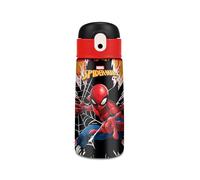 Seven Gourde Kid Spiderman, bleu, 460 ml, en acier inoxydable, sans BPA, hermétique, chaud 12h/froid 24h, anti-fuite, réutilisable, école, sport, voyage, enfant, idée cadeau