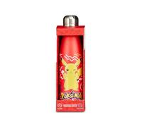 Seven Gourde Pokemon, rouge, 500 ml, en acier inoxydable, sans BPA, hermétique, chaud 12 h/froid 24 h, anti-fuite, école, sport, voyage, pour enfants, idée cadeau