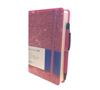 Seven Ideamania Agenda 2027 pour femmes et filles, 12 x 18 cm, journalier 12 mois, couverture rigide, fermeture élastique et stylo tactile + stylo rétractable et marque-page Rose fuchsia