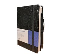 Seven Ideamania Agenda 2027 pour femmes et filles, 9 x 13 cm, journalier 12 mois, couverture rigide, fermeture élastique, stylo tactile + stylo rétractable et marque-page Noir