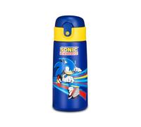 Seven Kid Sonic Gourde bleue 460 ml en acier inoxydable, sans BPA, hermétique, chaud 12 h/froid 24 h, anti-fuite, réutilisable, école, sport, voyage, enfant, idée cadeau