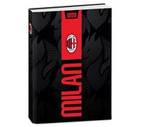 Seven Milan Agenda scolaire standard 12 mois, rouge noir, couverture noire, produit officiel, accessoires sac à dos, garçon