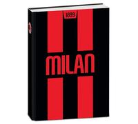 Seven Milan Agenda scolaire standard 12 mois, rouge noir, couverture rayée, produit officiel, accessoires sac à dos, garçon