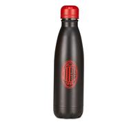 Seven Milan Gourde Thermique, Noir, Maintien de la température jusqu'à 24 h, Bouteille d'école et de Loisirs, garçon, Football, Noir, Moderne