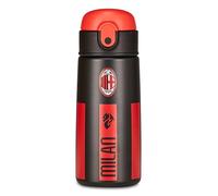 Seven Milan Gourde thermique noire, maintien de température jusqu'à 24 h, bouteille d'asile, école primaire et loisirs, enfant, football, Noir, Moderne