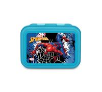 Seven Spiderman Lunch Box Bleu 850ml Résistant à la Chaleur Séparateur Interne Passe au Lave-Vaisselle Base Acier Ecole Sport Voyage Garçon Fille